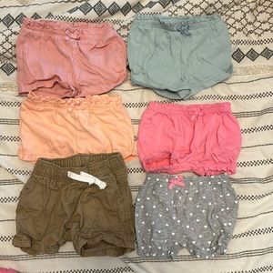 Baby girl 0-3 and 2-4 month shorts